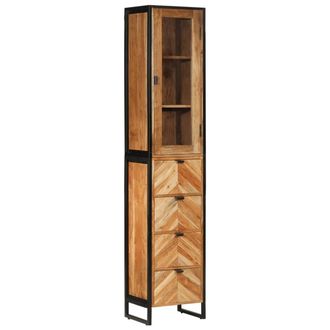 vidaXL Mueble De Ba&ntilde;o Hierro Y Madera Maciza De Acacia 40x27x190 Cm Vidaxl