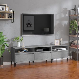 Berkfield Home TV Cabinet Concrete Grey 150x30x44.5 cm Engineered Wood