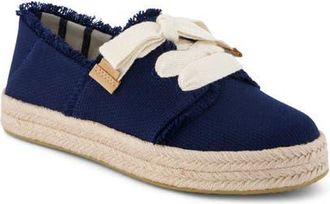 Toms Carolina Lace-Up Espadrille in Navy at Nordstrom, Size 8.5