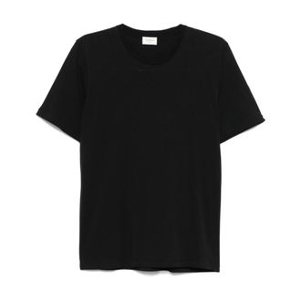 Saint Laurent T-Shirts, male, Black, S, Black Crew Neck T-shirts and Polos