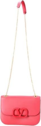 Valentino Tweedehands leren schoudertassen - Dames - Vintage Schoudertas - Rood - ONE Size - Leer - Vintage