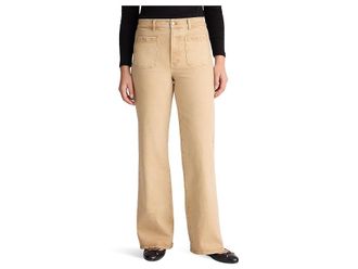 Madewell The Emmy Wide-Leg Pant Womens Jeans Fawn : 25 30, Cotton/Denim/Elastane