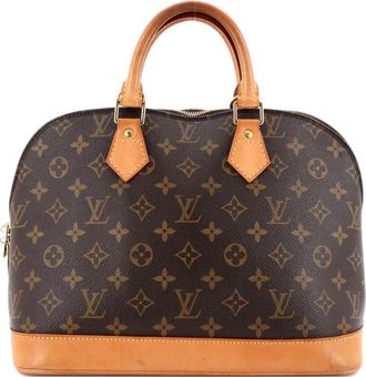 Louis Vuitton Vintage Alma Handbag Monogram Canvas PM satchel - Bruin