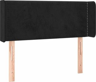 vidaXL Cabecero Con Led De Terciopelo Negro 103x16x78/88 Cm Vidaxl