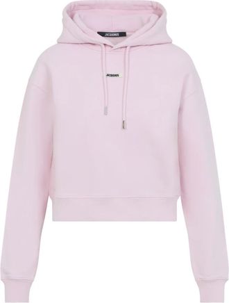 Jacquemus Le Hoodie Gros Grain - Dames - Hoodies - Roze - M - Katoen - Hoodies & sweatvesten