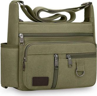 Generic Mens Canvas Shoulder Bag, Lightweight Storage Bag, Crossbody Bag with Adjustable Strap, Suitable for Office, Daily Commuting and Business Meetingsz (0