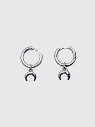 Marine Serre Silver-Plated Brass Crescent Moon Logo Earrings
