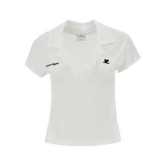 Courr&egrave;ges Technical jersey Sports polo shirt Woman M