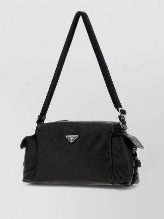 Prada leather crossbody clutch bag