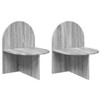 vidaXL Mesita De Noche 2 Pcs Gris Sonoma 48 X 49 X 65 Cm Vidaxl