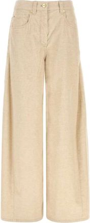 Brunello Cucinelli Donna, Pantaloni, Beige, M, new