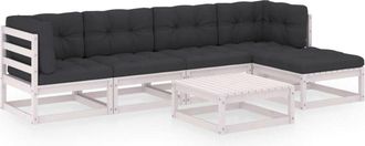 vidaXL Muebles De Jard&iacute;n 6 Piezas Con Cojines De Madera De Pino Maciza Vidaxl