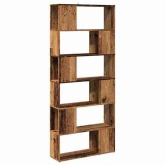 Berkfield Home Book Cabinet/Room Divider Old Wood 80x24x186 cm in Brown | Size: 80 x 24 x 186 cm