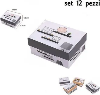 Trade Shop Trade Shop - Set 12 Pezzi Scatola Box Confezione Regalo Rettangolar Fantasia 11x5.5x5.5cm