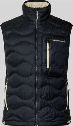 Peak Performance Daunenweste mit Logo-Stitching in Black, Gr&ouml;&szlig;e XXL