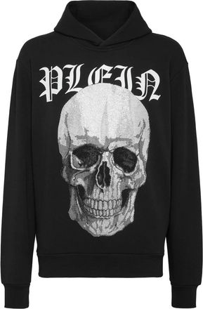Philipp Plein Hoodie Sweatshirt met Kristallen Skull - Heren - Hoodies - Zwart - 3XL - Katoen - Hoodies & sweatvesten