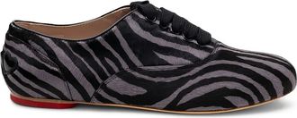 Hogan zebra-print leather loafers - Black