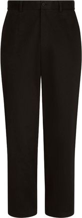 Dolce & Gabbana front-fastening straight-leg trousers - men - Elastane - 50 - Black