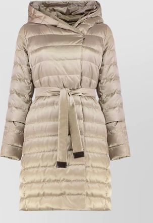 Max Mara reversible hooded down jacket midi length