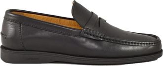 A.Testoni Schoenen - Heren - Loafers - Zwart - 40 EU - Leer - Schoenen