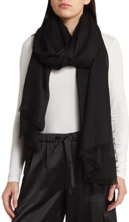 Vince Lightweight Cashmere Scarf in 001Blk at Nordstrom