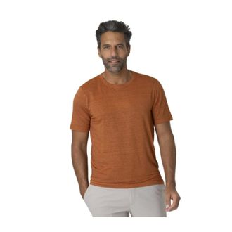 Gran Sasso T-shirt girocollo in lino - - Tops - Uomo - Marrone - L