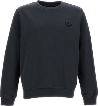 A.P.C. Crew Neck Sweatshirt with Embroidered Rue Madame Logo
