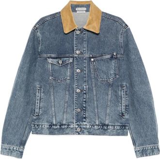 J.W.Anderson Jassen, Heren, Blauw, L, Denim, Corduroy Collar Denim Jacket