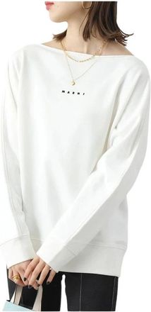 Marni Hoodies & Sweatshirts Wit Katoen - Dames - Longsleeves - Wit - S - Katoen - Tops