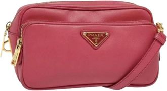 Prada Pre-owned Leather prada-bags - Dames - Vintage Schoudertas - Roze - ONE Size - Vintage