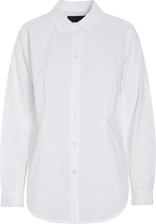 Bitte Kai Rand Licht Getailleerd Shirt - Dames - Blouses & Shirts - Wit - Maat: L Leer