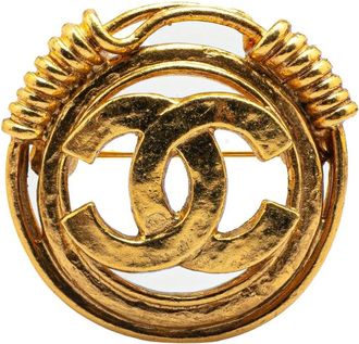 Chanel Pre-owned Jewellery, female, Yellow, Size: ONE SIZE Pre-owned Fashionable Metal Brooch Jewelry for Clothing Accessories