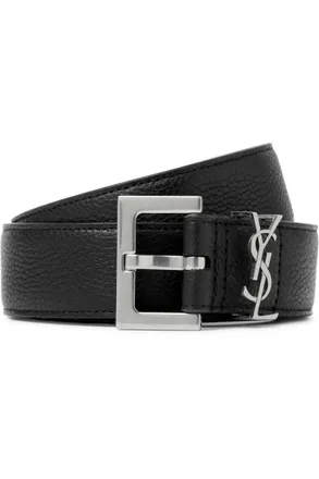 Saint Laurent 3cm Full-Grain Leather Belt