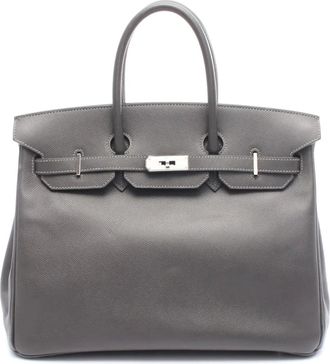 Herm&egrave;s Borsa a mano Birkin Retourne 35 2008 - Grigio