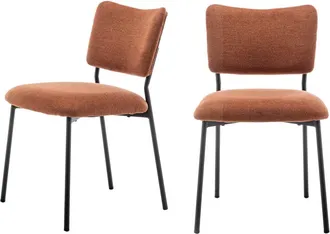 DRAWER Lote de 2 sillas de tela y metal - &Oacute;xido