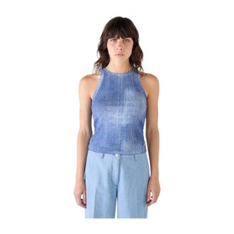 Shaft Donna, Top, Blu, S, new