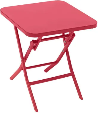 Hesperide Hesperide - Mesa Auxiliar De Jard&iacute;n Cuadrada Greensboro Rojo Grosella - 40 X 40 Cm - Hesp&eacute;ride