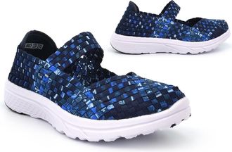 Generic Womens Memory Foam Shoes Size 5 Ladies Slip On Shoes Size 4 Ladies Lightweight Shoe Womens Lightweight Shoe Memory Foam Slip On Comfort Sizes 3-9 Blue