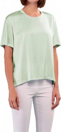 Insight Mila Satin Short Sleeve Tee In Mint