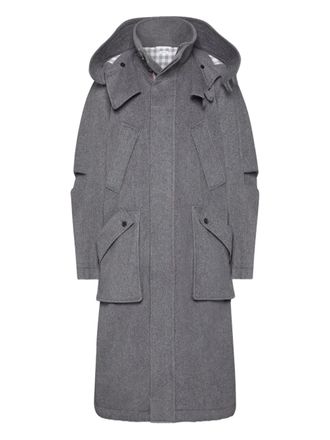 Thom Browne Kasjmier waterdichte parka met capuchon - Grijs
