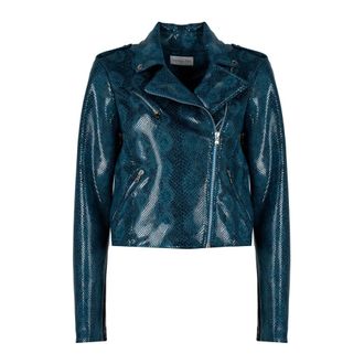 Patrizia Pepe Ramoneska Biker Jacket - - Jackets - Donna - Blu - M