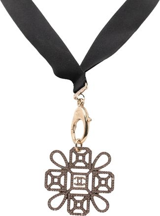 Chanel Embellished Snowflake Gold Plated Pendant Necklace