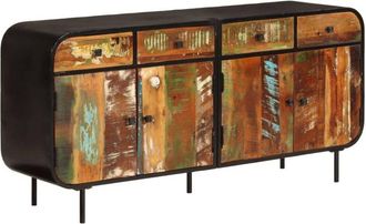vidaXL Sideboard 140x35x70 cm Solid Wood Reclaimed and Metal vidaXL