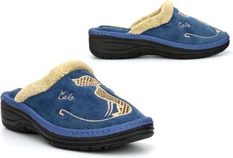 Generic Ladies Comfort Slippers Size 6 Comfort Slipper Size 8 Slip On Slipper Ladies Mule Slippers Slip On Wedge Heel Wedge Heels Sizes 3-8 Blue 7 UK