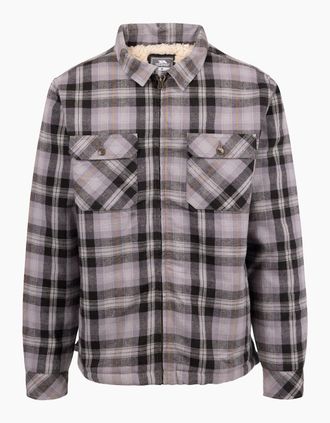 Trespass Mens Trespass Mens Danehill Sherpa Lined Shirt - Grey - Size: 38/Regular