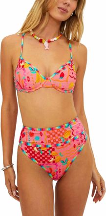 Beach Riot Carlotta High Rise Bikini Bottom In Passion Fruit