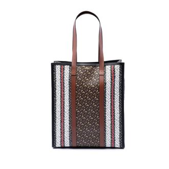 Burberry Pre-owned Burberry TB Monogram ECanvas Stripe Vertical Tote Unisex ZRQFKPHXU1U3V3EW
