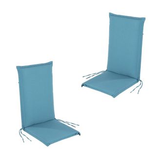 ED&Egrave;N JARD&Iacute; Pack de 2 cojiines para sill&oacute;n de jard&iacute;n reclinable est&aacute;ndar turquesa