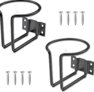 OEM Portavasos De Agua - Acero Inoxidable - Portavasos Universal - Juego De 2 - Negro