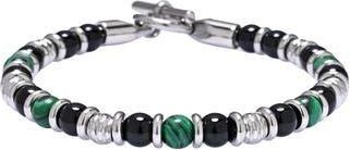 Eye Candy Los Angeles Mens Nico Beaded Toggle Bracelet in Silver at Nordstrom Rack